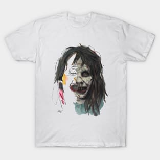 Exorcist | Night Of the Living Dead Zombie Horror art Dark art Mesmerizing ghoul. big smile T-Shirt